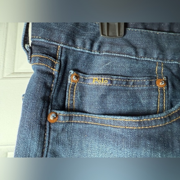 Polo Ralph Lauren Jeans The Sullivan Slim Size 40X30 Distressed Dark Wash - Picture 4 of 11